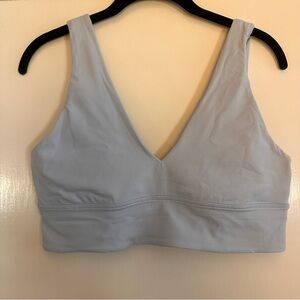 Light Blue Lululemon Align V Neck Sports Bra - Size Large